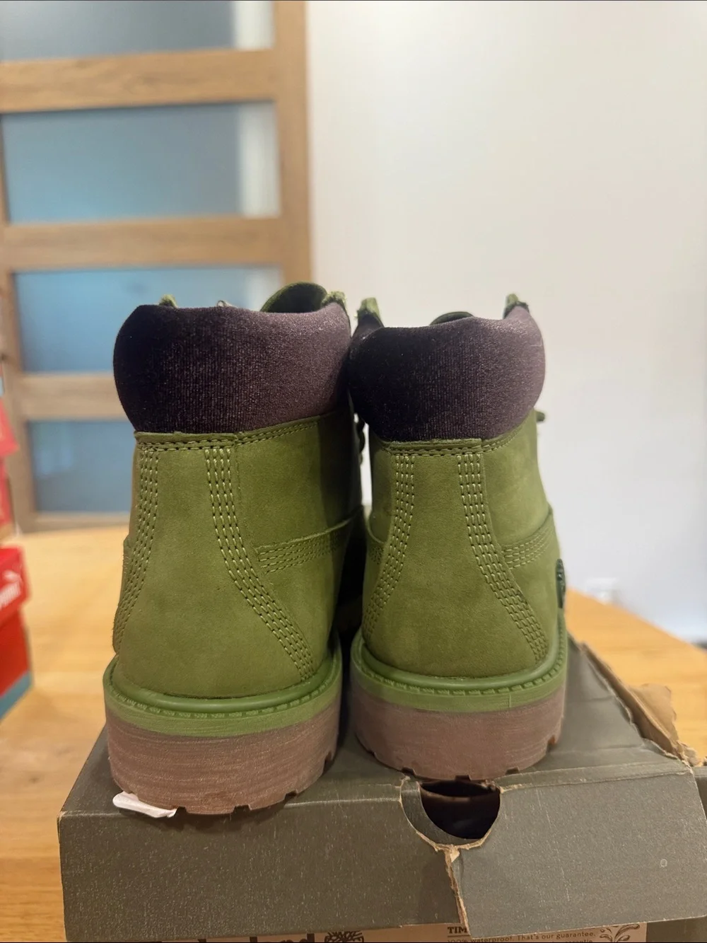 Timberland Kids Green Lace-Up Waterproof Boots